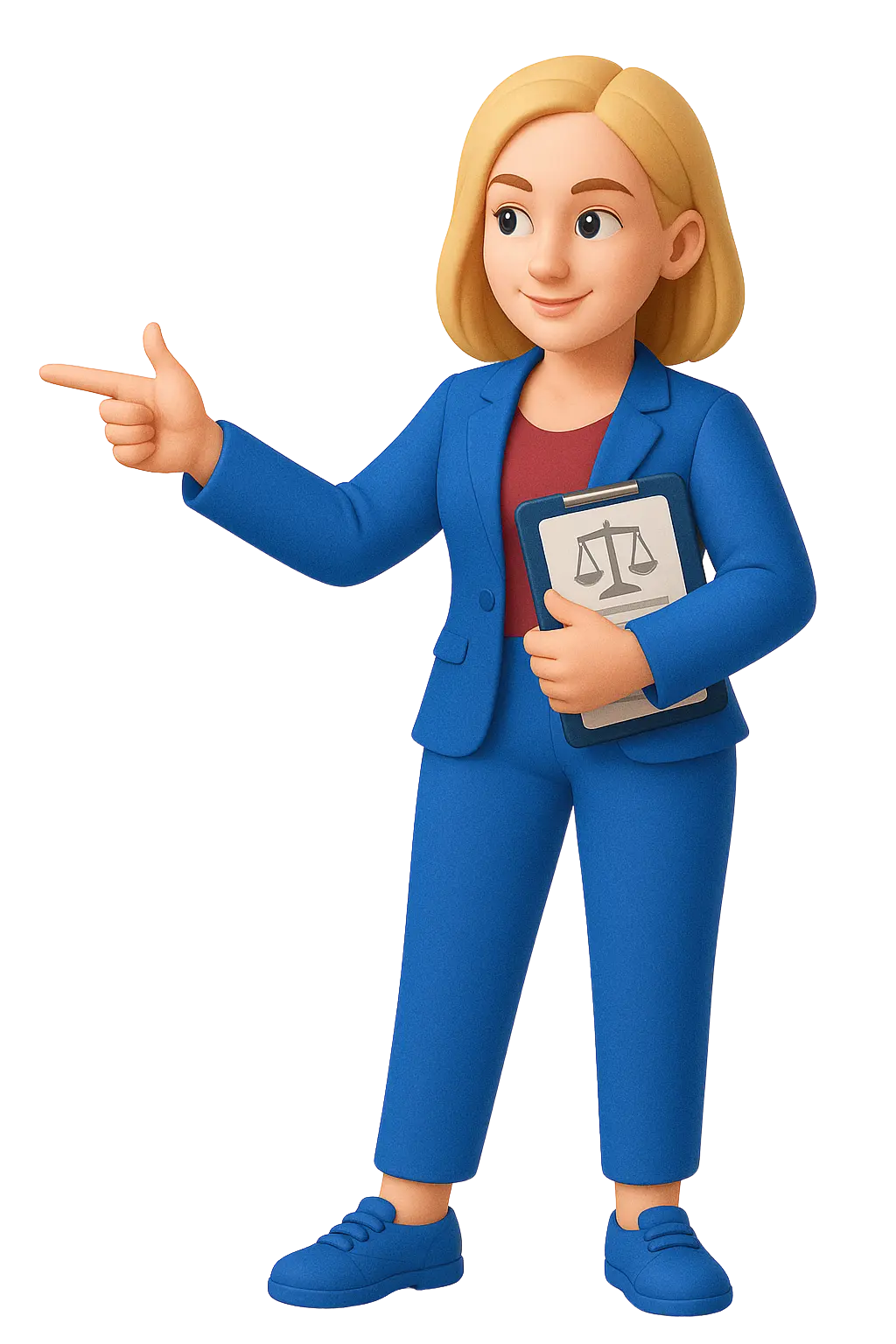 Businesswoman highlighting CaseQube's all-in-one legal platform
